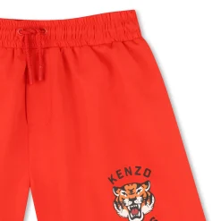 Best KENZO KIDS Short de bain imprimé Tigre ROUGE VIF
