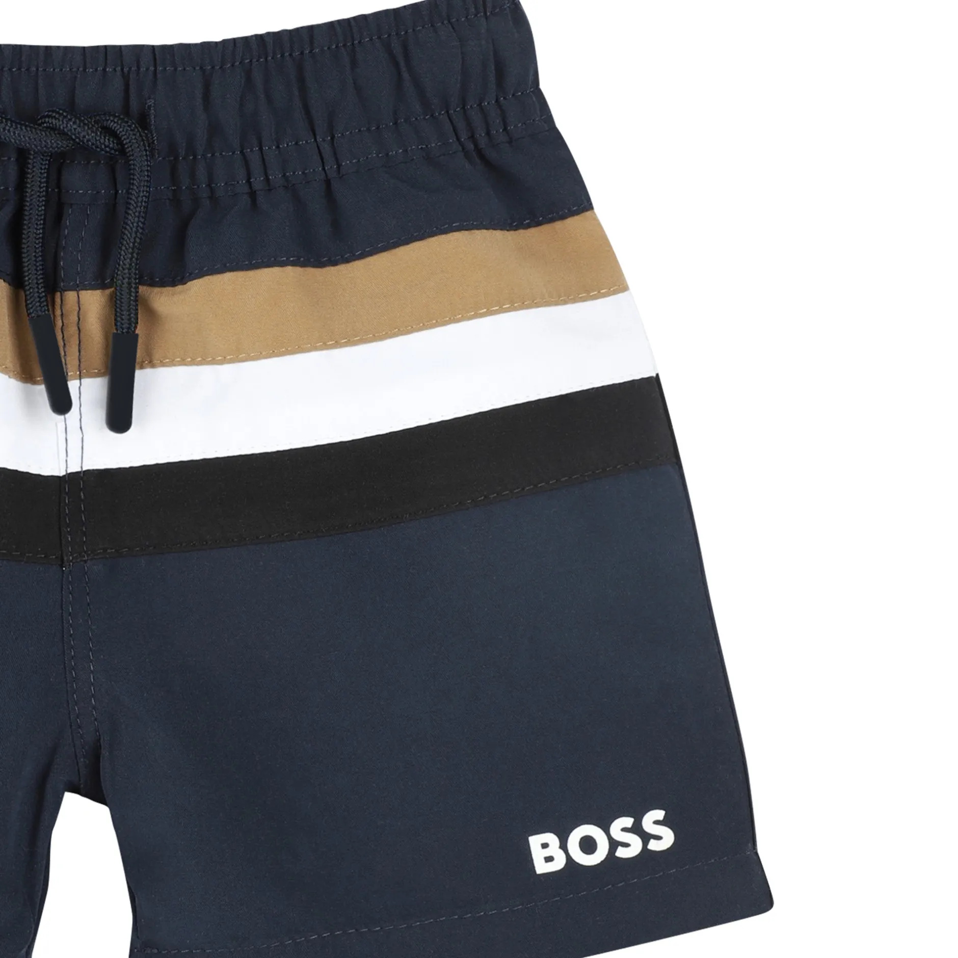 Best BOSS Short de bain rayé BLEU CARGO