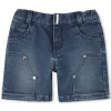 Hot GIVENCHY Short en denim molletonné DENIM BLUE