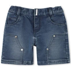 Hot GIVENCHY Short en denim molletonné DENIM BLUE