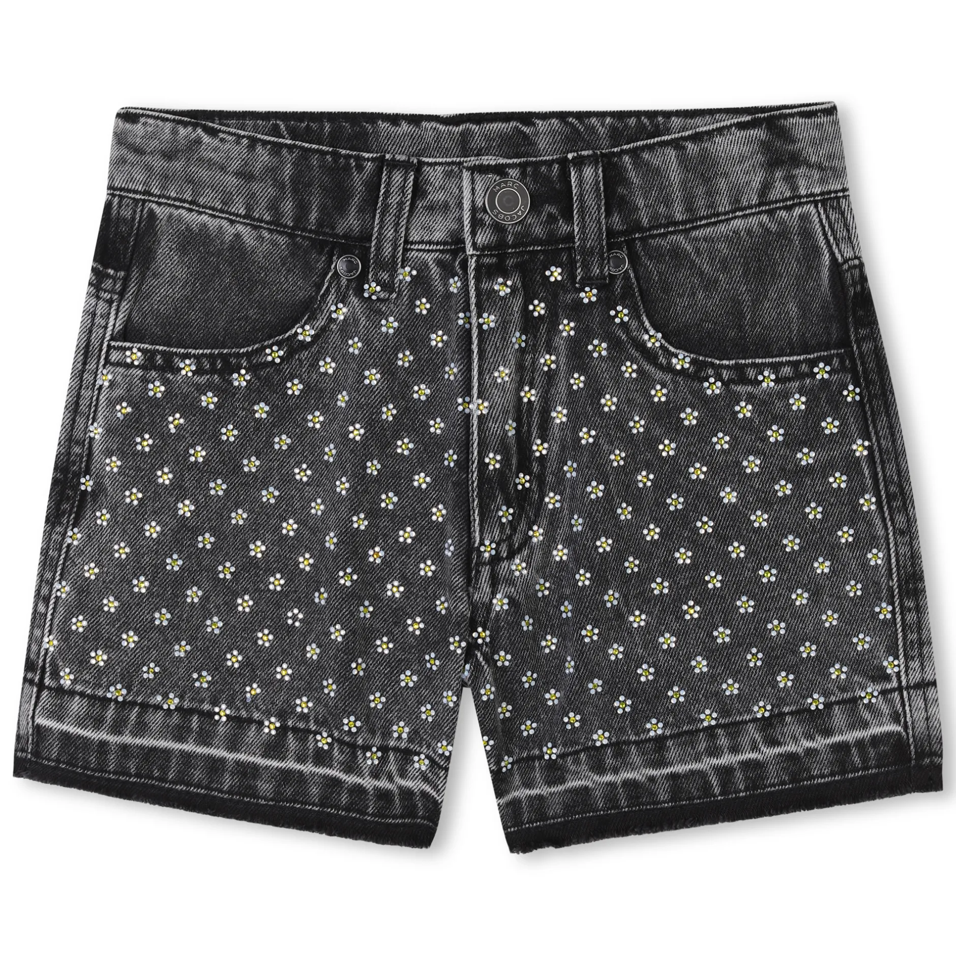 Sale MARC JACOBS Short en jean avec strass BLACK