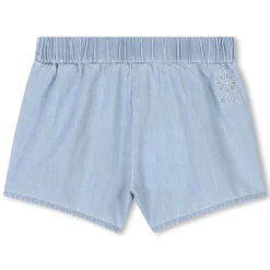 Fashion CHLOE Short en jean brodé DENIM LIGHT BLUE