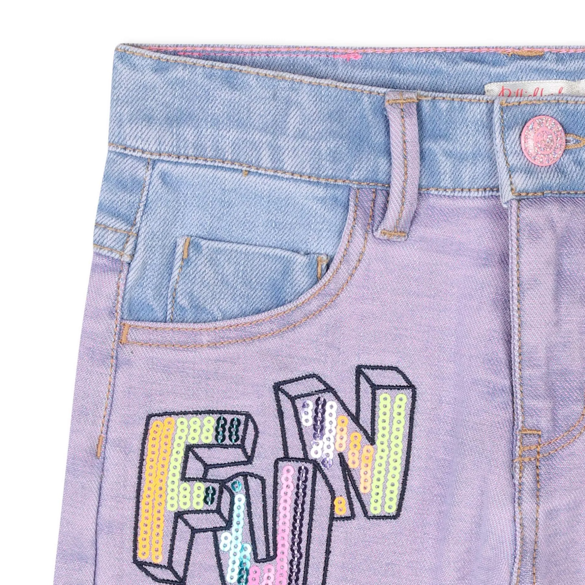 Clearance BILLIEBLUSH Short en jean orné de sequins DOUBLE STONE+BROSSAGE