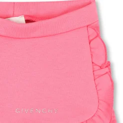 Online GIVENCHY Short en molleton à volant ROSE SORBET