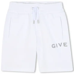Outlet GIVENCHY Short en molleton avec imprimé BLANC