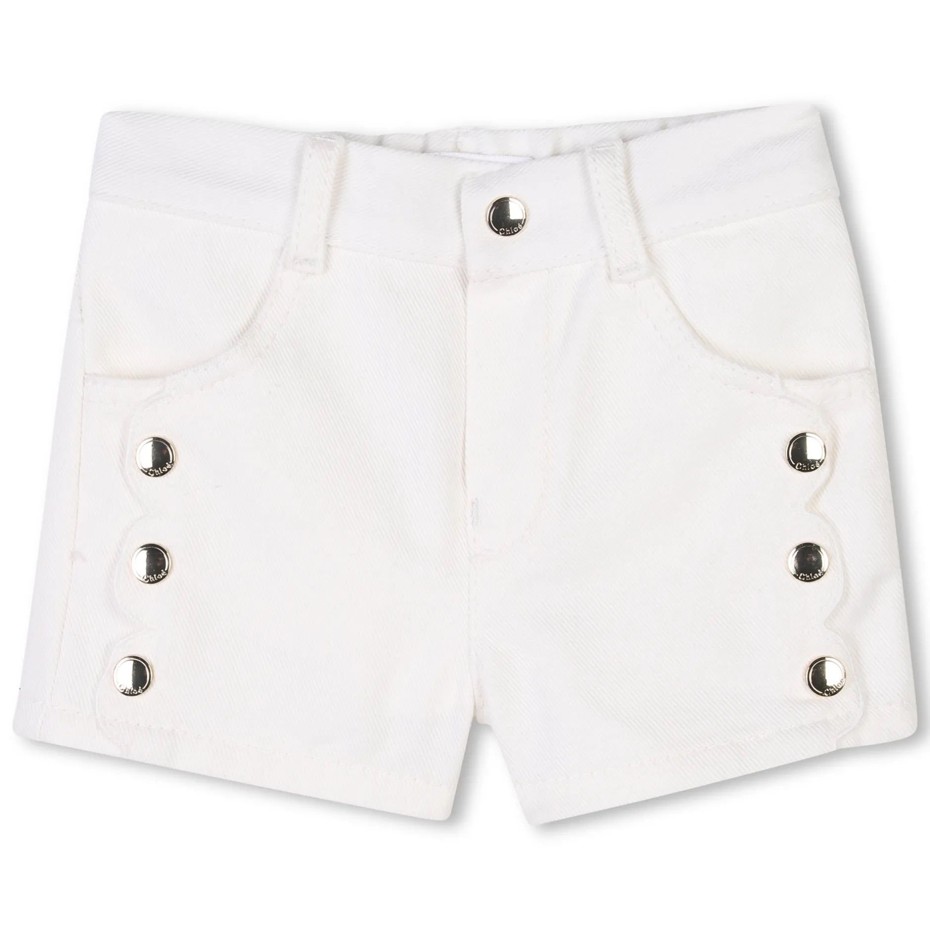 Best CHLOE Short en sergé OFFWHITE