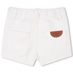 Best CHLOE Short en sergé OFFWHITE