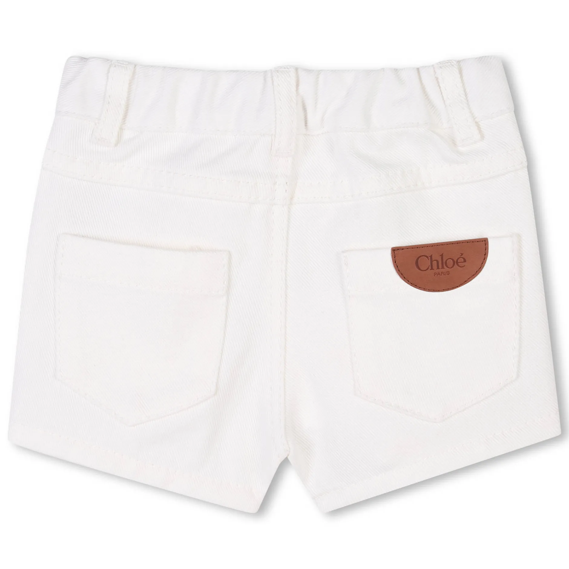Best CHLOE Short en sergé OFFWHITE