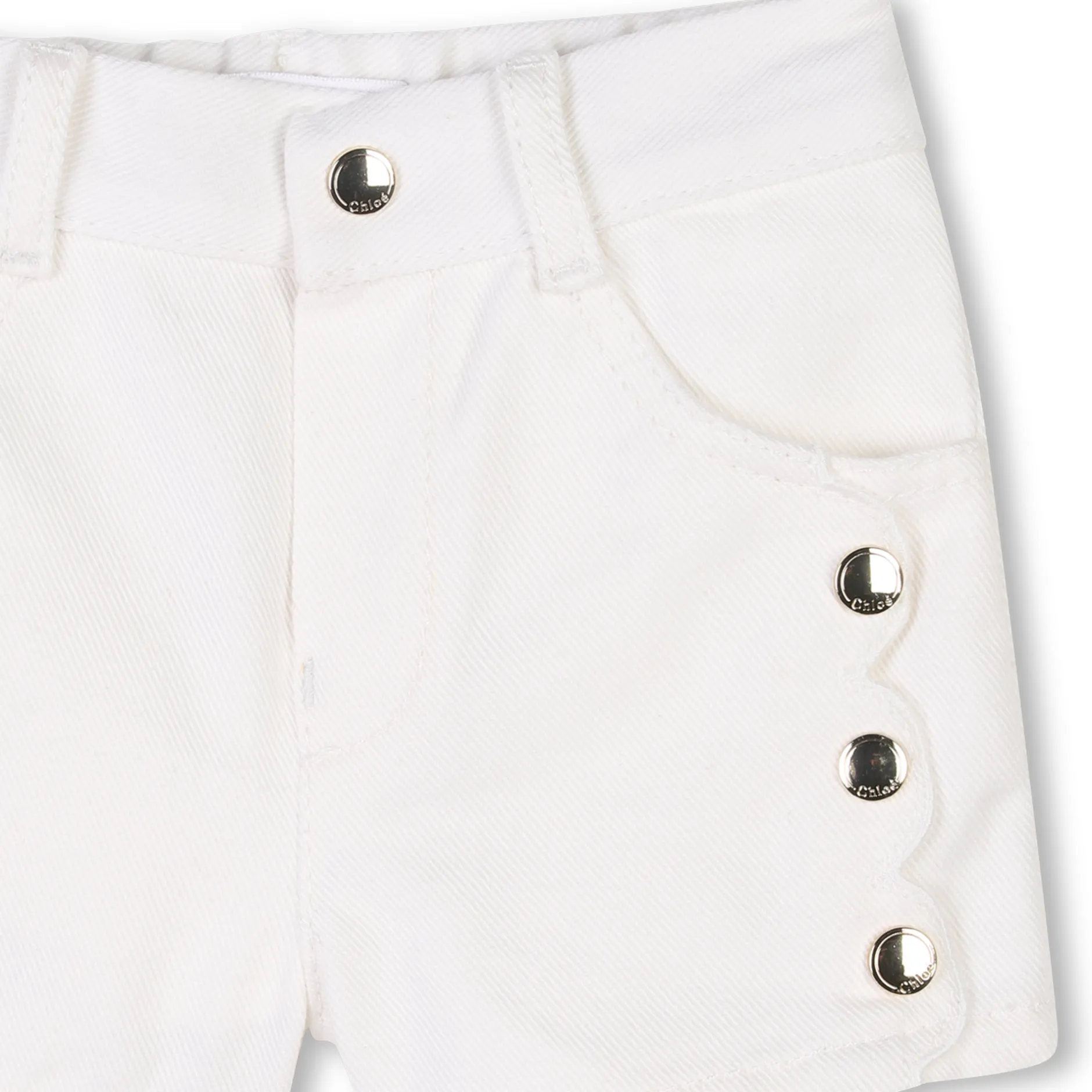 Best CHLOE Short en sergé OFFWHITE