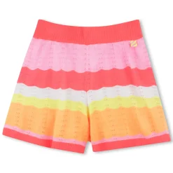 Sale BILLIEBLUSH Short en tricot rayé CORAIL FLUO