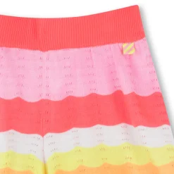 Sale BILLIEBLUSH Short en tricot rayé CORAIL FLUO