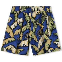 Discount KENZO KIDS Short imprimé en coton WAVE BLUE