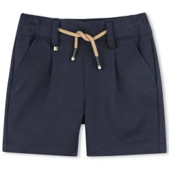 Fashion BOSS Short uni taille élastiquée BLEU CARGO