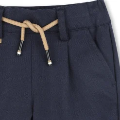Fashion BOSS Short uni taille élastiquée BLEU CARGO