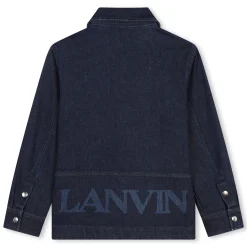 Online LANVIN Surchemise en jean avec sigle DENIM INDIGO BLUE