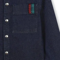 Online LANVIN Surchemise en jean avec sigle DENIM INDIGO BLUE