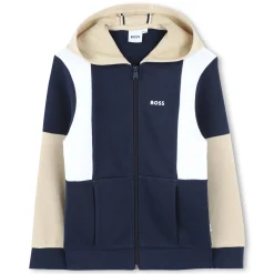 Best BOSS Sweat-shirt à capuche molleton BLEU CARGO