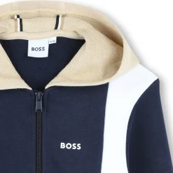 Best BOSS Sweat-shirt à capuche molleton BLEU CARGO