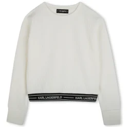 Best KARL LAGERFELD KIDS Sweat-shirt à manches longues CHALK