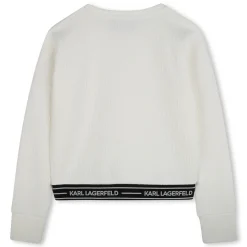 Best KARL LAGERFELD KIDS Sweat-shirt à manches longues CHALK