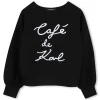 Clearance KARL LAGERFELD KIDS Sweat-shirt avec broderie BLACK