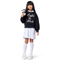 Clearance KARL LAGERFELD KIDS Sweat-shirt avec broderie BLACK