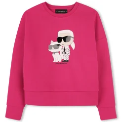 Hot KARL LAGERFELD KIDS Sweat-shirt avec imprimé ROSE TAGADA