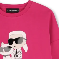 Hot KARL LAGERFELD KIDS Sweat-shirt avec imprimé ROSE TAGADA