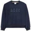 New BOSS Sweat-shirt brodé BLEU CARGO