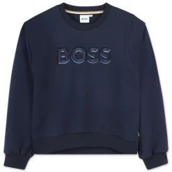 New BOSS Sweat-shirt brodé BLEU CARGO