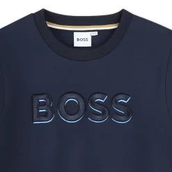 New BOSS Sweat-shirt brodé BLEU CARGO