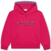 Sale LANVIN Sweat-shirt brodé à capuche GROSEILLE
