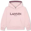 New LANVIN Sweat-shirt brodé à capuche EAU DE ROSE
