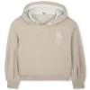 Best CHLOE Sweat-shirt brodé à capuche BEIGE FONCE CHINE