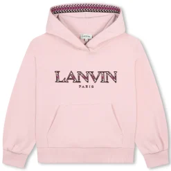 New LANVIN Sweat-shirt brodé à capuche EAU DE ROSE