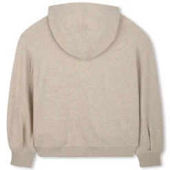 Best CHLOE Sweat-shirt brodé à capuche BEIGE FONCE CHINE