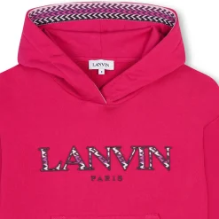 Sale LANVIN Sweat-shirt brodé à capuche GROSEILLE