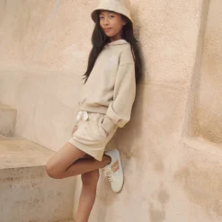 Best CHLOE Sweat-shirt brodé à capuche BEIGE FONCE CHINE