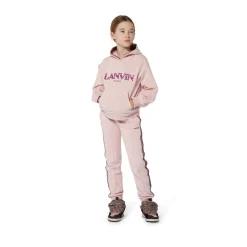 New LANVIN Sweat-shirt brodé à capuche EAU DE ROSE