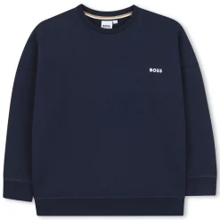 Best BOSS Sweat-shirt col rond uni BLEU CARGO
