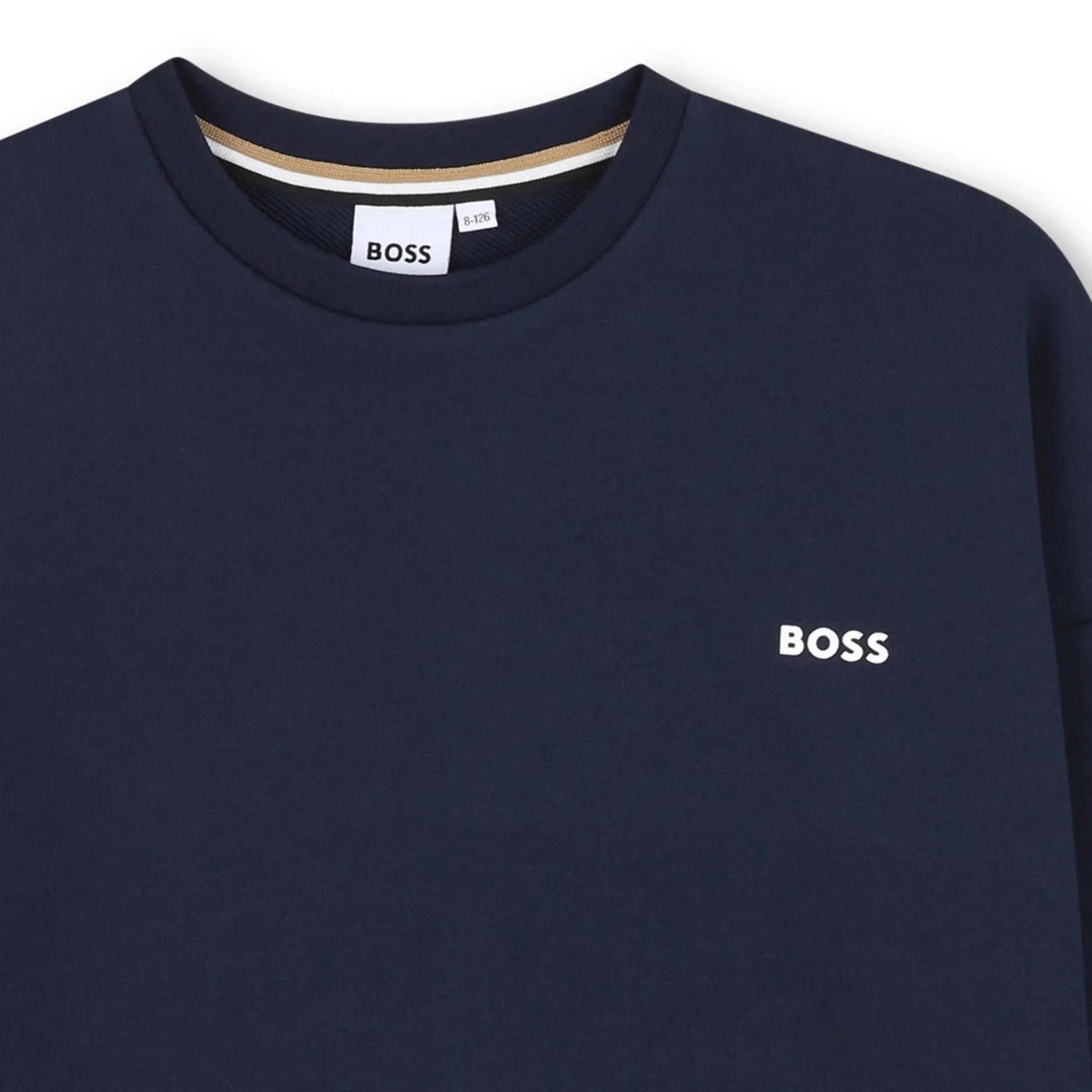 Best BOSS Sweat-shirt col rond uni BLEU CARGO