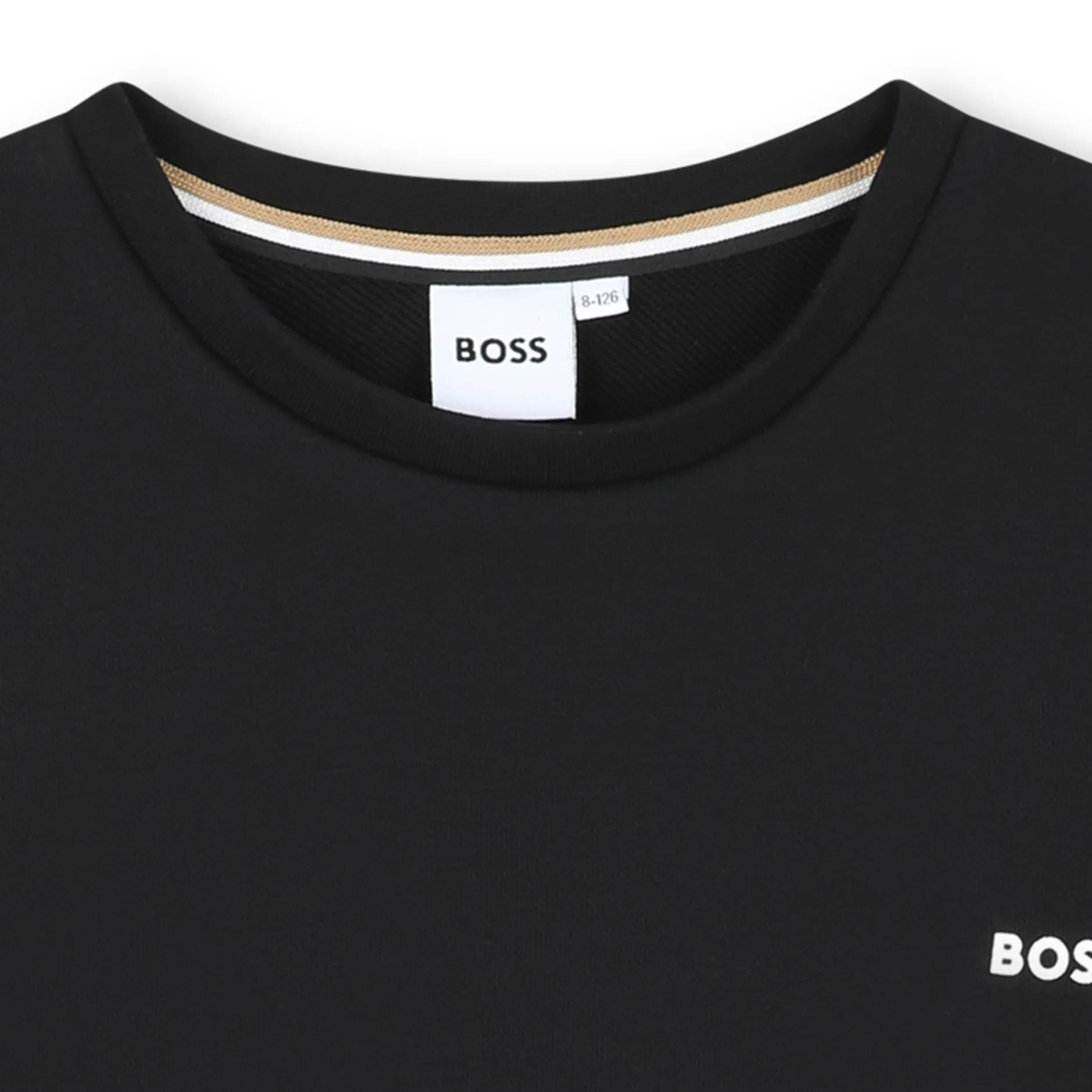 Best BOSS Sweat-shirt col rond uni BLACK