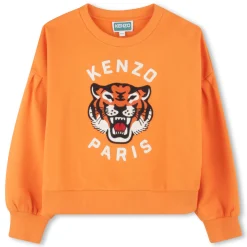 Sale KENZO KIDS Sweat-shirt en molleton ORANGE