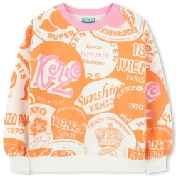 Outlet KENZO KIDS Sweat-shirt en molleton ORANGE