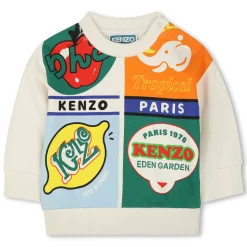 Hot KENZO KIDS Sweat-shirt en molleton PALE TRENCH