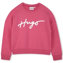 Online HUGO Sweat-shirt en molleton SHOCKING PINK