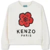 Sale KENZO KIDS Sweat-shirt en molleton OFFWHITE