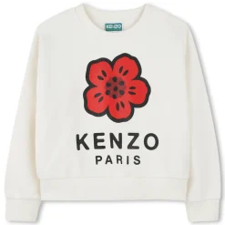 Sale KENZO KIDS Sweat-shirt en molleton OFFWHITE