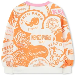 Outlet KENZO KIDS Sweat-shirt en molleton ORANGE