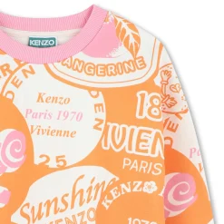 Outlet KENZO KIDS Sweat-shirt en molleton ORANGE